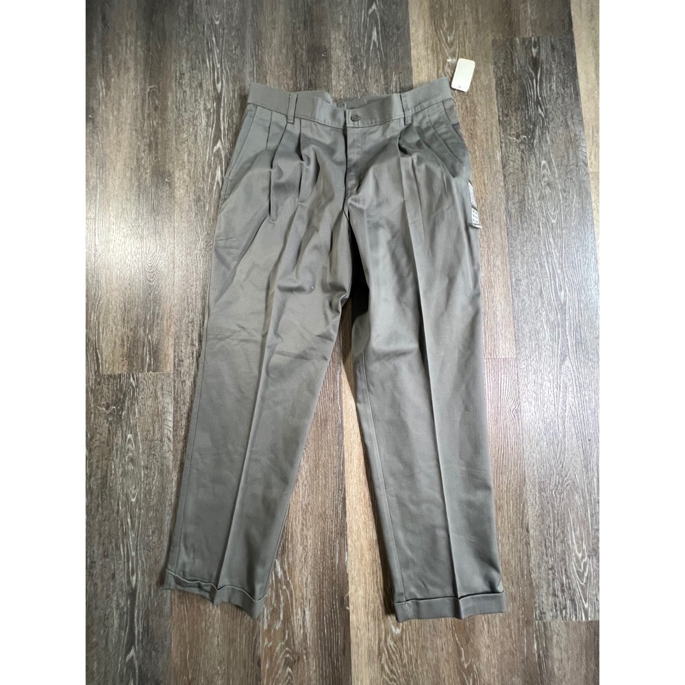Montgomery Ward Munsingwear Pleated Trousers Mens 36x30 Olive Green Vintage NWT